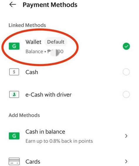 grab wallet.